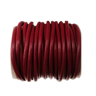 Leder Koord Wijnrood 3mm